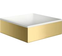 hansgrohe AXOR Suite lavabo à poser, rectangulaire, 285x285mm, avec cadre métal, sans trop-plein, SOLIDSurface, 42002950, Couleur: laiton brossé