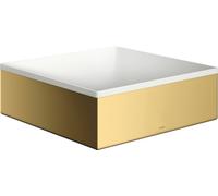 hansgrohe AXOR Suite lavabo à poser, rectangulaire, 285x285mm, avec cadre métal, sans trop-plein, SOLIDSurface, 42002990, Couleur: Optique en or poli