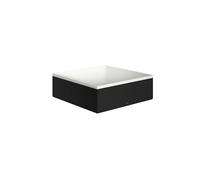 hansgrohe AXOR Suite lavabo à poser, rectangulaire, 285x285mm, avec cadre métal, sans trop-plein, SOLIDSurface, 42002670, Couleur: noir mat