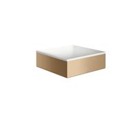 hansgrohe AXOR Suite lavabo à poser, rectangulaire, 285x285mm, avec cadre métal, sans trop-plein, SOLIDSurface, 42002140, Couleur: Bronze brossé