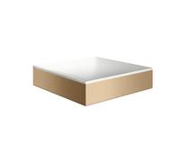 hansgrohe AXOR Suite lavabo à poser, rectangulaire, 400x400mm, avec cadre métal, sans trop-plein, SOLIDSurface, 42003140, Couleur: Bronze brossé