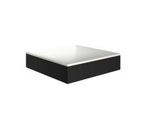 hansgrohe AXOR Suite lavabo à poser, rectangulaire, 400x400mm, avec cadre métal, sans trop-plein, SOLIDSurface, 42003670, Couleur: noir mat