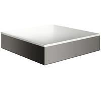 hansgrohe AXOR Suite lavabo à poser, rectangulaire, 400x400mm, avec cadre métal, sans trop-plein, SOLIDSurface, 42003330, Couleur: Chrome noir poli