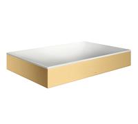 hansgrohe AXOR Suite lavabo à poser, rectangulaire, 600x600mm, avec cadre métal, sans trop-plein, SOLIDSurface, 42004250, Couleur: Optique or brossé