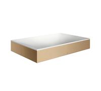 hansgrohe AXOR Suite lavabo à poser, rectangulaire, 600x600mm, avec cadre métal, sans trop-plein, SOLIDSurface, 42004140, Couleur: Bronze brossé