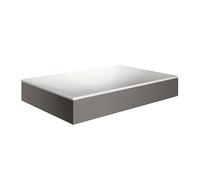hansgrohe AXOR Suite lavabo à poser, rectangulaire, 600x600mm, avec cadre métal, sans trop-plein, SOLIDSurface, 42004340, Couleur: Chrome noir brossé
