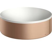 hansgrohe AXOR Suite lavabo à poser, rond, D 300mm, avec cadre métal, sans trop-plein, SOLIDSurface, 42000310, Couleur: Or rouge brossé
