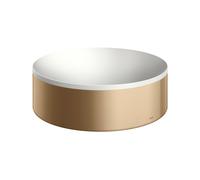 hansgrohe AXOR Suite lavabo à poser, rond, D 300mm, avec cadre métal, sans trop-plein, SOLIDSurface, 42000140, Couleur: Bronze brossé