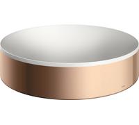 hansgrohe AXOR Suite lavabo à poser, rond, D 400mm, avec cadre métal, sans trop-plein, SOLIDSurface, 42001300, Couleur: Rouge poli or