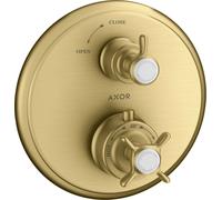 hansgrohe AXOR Thermostat Montreux encastré avec robinet d'arrêt,1 consommateur, 16800250, Couleur: Optique or brossé