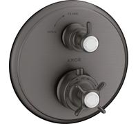 hansgrohe AXOR Thermostat Montreux encastré avec robinet d'arrêt,1 consommateur, 16800340, Couleur: Chrome noir brossé