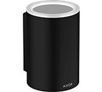 Axor Universal Circular - Verre pour brosse à dents et dentifrice avec support, noir mat/verre 42804670