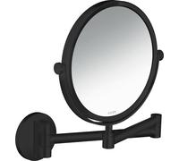 hansgrohe AXOR UNIVERSAL Circular miroir de rasage, grossissement 1,7 fois, pivotant, inclinable, 42849670, Couleur: noir mat