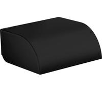 hansgrohe AXOR UNIVERSAL Circular Support de papier toilette avec couvercle, 42858670, Couleur: noir mat