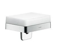 hansgrohe Axor Universal Circulaire Universal Seifenspender 42819000 montage mural, avec étagère, verre, Halter chromé