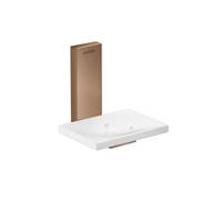 hansgrohe AXOR UNIVERSAL Porte-savon rectangulaire, métal, tablette verre, 42605310, Couleur: Or rouge brossé