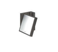 hansgrohe AXOR UNIVERSAL Rectangular Miroir de rasage, grossissement 1,7x, inclinable, cadre métal, 42649340, Couleur: Chrome noir brossé