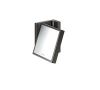 hansgrohe AXOR UNIVERSAL Rectangular Miroir de rasage, grossissement 1,7x, inclinable, cadre métal, 42649330, Couleur: Chrome noir poli
