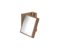 hansgrohe AXOR UNIVERSAL Rectangular Miroir de rasage, grossissement 1,7x, inclinable, cadre métal, 42649310, Couleur: Or rouge brossé