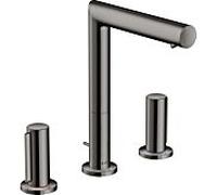 hansgrohe Axor Uno 3 trous mitigeur lavabo 45133330 projection 183mm, avec poignées zéro, tirette garniture de vidange , chrome noir poli