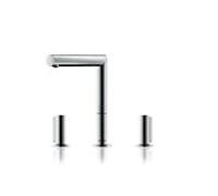 hansgrohe Axor Uno 3 trous mitigeur lavabo 45133800 projection 183mm, avec poignées zéro, tirant garniture de vidange , aspect acier inoxydable