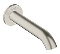 hansgrohe Axor Uno bec de baignoire 38411800 saillie 178 mm, courbé, avec rosace, montage mural, aspect acier inoxydable