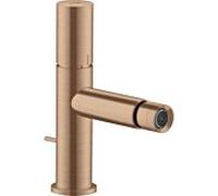 hansgrohe Axor Uno mitigeur de bidet 45200310 projection 124mm, avec poignée zéro, tirette garniture de vidange , or rouge brossé