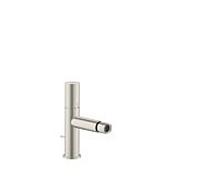 hansgrohe Axor Uno mitigeur de bidet 45200800 projection 124mm, avec poignée zéro, tirette garniture de vidange , aspect inox