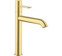 hansgrohe Axor Uno mitigeur lavabo 38032950 saillie 201mm, garniture de vidange déverrouillable, avec poignée en arc, laiton brossé