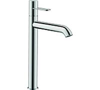 hansgrohe Axor Uno mitigeur lavabo 38034330 projection 201mm, garniture de vidange déverrouillable, avec poignée en arc, chrome noir poli