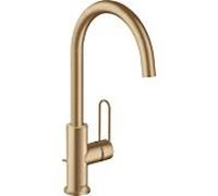 hansgrohe Axor Uno mitigeur lavabo 38036140 saillie 174mm, avec poignée en arc, tirette garniture de vidange , bronze brossé