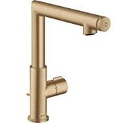hansgrohe AXOR Uno Select Mitigeur de lavabo 220 avec vidage à tirette, saillie 160mm, 45016140, Couleur: Bronze brossé