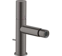 hansgrohe Axor Uno mitigeur de bidet 45200340 projection 124mm, avec poignée zéro, tirette garniture de vidange , chrome noir brossé