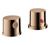 hansgrohe Axor Uno set de finition 38480300 Robinetterie de bord de baignoire 2 trous, avec thermostat, or rouge poli