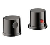 hansgrohe Axor Uno set de finition 38480330 Robinetterie de bord de baignoire 2 trous, avec thermostat, chrome noir poli