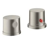 hansgrohe Axor Uno set de finition 38480800 Robinetterie de bord de baignoire 2 trous, avec thermostat, aspect acier inoxydable