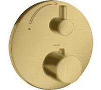 hansgrohe Axor Uno set de finition 38700250 thermostat encastré, avec robinet d'arrêt, optique or brossé