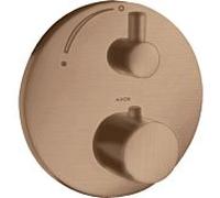 hansgrohe Axor Uno set de finition 38700310 thermostat encastré, avec robinet d'arrêt, or rouge brossé
