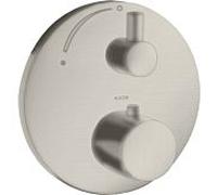 hansgrohe AXOR Uno² Thermostat AXOR Uno² encastré avec robinet d'arrßªt, 1 consommateur, 38700800, Couleur: Acier inoxydable Optic