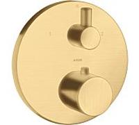 hansgrohe Axor Uno set de finition 38720250 thermostat encastré, avec vanne d'arrêt et inverseur, optique or brossé