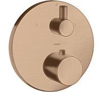 hansgrohe AXOR Uno² Thermostat AXOR Uno² encastré avec robinet d'arrßªt et inverseur, 2 consommateurs, 38720310, Couleur: Or rouge brossé