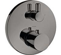 hansgrohe Axor Uno set de finition 38720330 thermostat encastré, avec vanne d'arrêt et inverseur, chrome noir poli