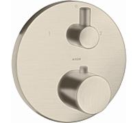 hansgrohe Axor Uno set de finition 38720820 thermostat encastré, avec vanne d'arrêt et inverseur, nickel brossé
