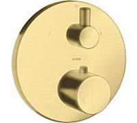 hansgrohe Axor Uno set de finition 38720950 thermostat encastré, avec vanne d'arrêt et inverseur, laiton brossé