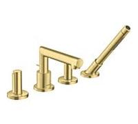 hansgrohe Axor Uno set de finition 45444950 Mitigeur de baignoire 4 trous, avec poignée zéro, laiton brossé