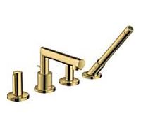 hansgrohe Axor Uno set de finition 45444990 Robinetterie de bord de baignoire 4 trous, avec poignée zéro, optique or poli