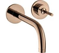 hansgrohe Axor Uno set de montage final 38113300 mitigeur lavabo à encastrer, poignée à épingle, rosaces, saillie 165 mm, or rouge poli