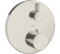 hansgrohe AXOR Uno² Thermostat AXOR Uno² encastré avec robinet d'arrßªt et inverseur, 2 consommateurs, 38720800, Couleur: Acier inoxydable Optic