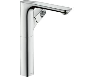 hansgrohe AXOR Urquialo Mitigeur monocommandé pour lavabo, ComfortZone280, saillie 198mm, garniture découlement non verrouillable, 11035800, Couleur: aspect inox