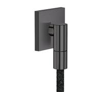 hansgrohe AXOR Wall outlet Fine Raccord mural carré, 36738340, Couleur: Chrome noir brossé